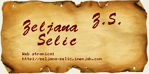 Željana Selić vizit kartica